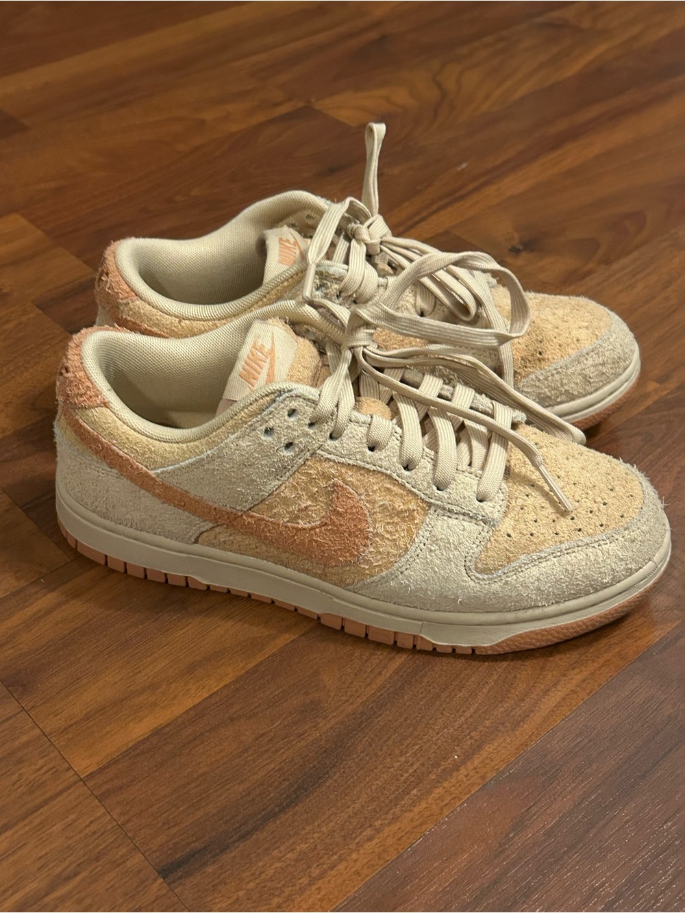 Nike Dunk Low burnt sunrise shaggy suede shoes 7